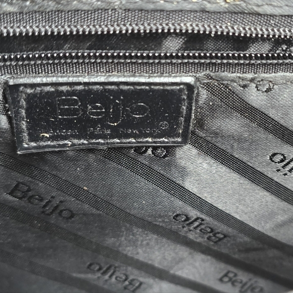 Beijo Purse Orange Hand Bag Round Handle Patent Gloss Small - Picture 9 of 14